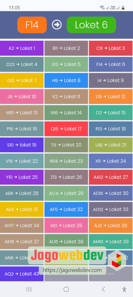 Layar Monitor Antrian Online Mobile
